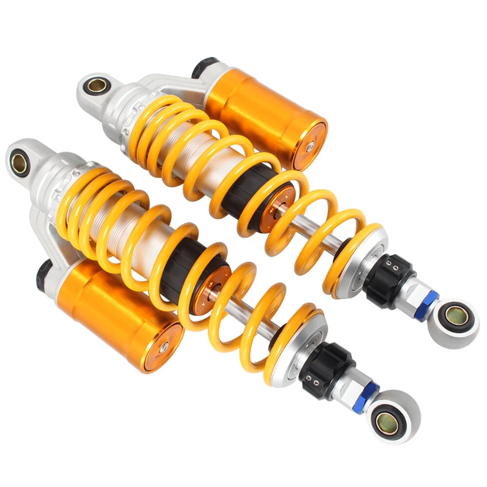 Shock AbsorbQR-ZT Rear Shock Absorber (350mm / 2 strips / clasp / with pump) - Gold & Silver