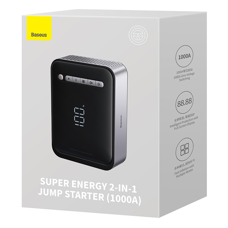 Baseus 2 In 1 Car Jump Starter Power baseus Inflator Pump baseus Inflator Pump 12v Portable Car Air Compress